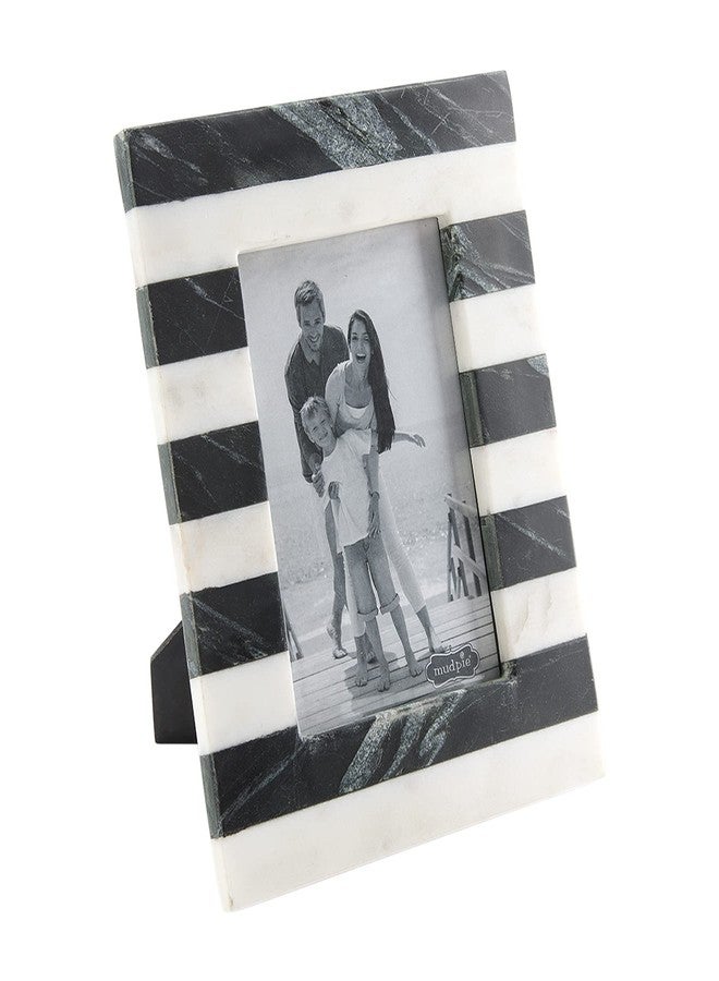 Mud Pie Black and White Marble Frame, 5 x 7 - Image 1