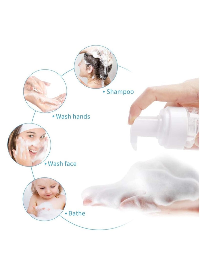 GUDOO 100ML Empty Bottle Travel Soap Bottle, Mini Plastic Foam Dispenser Bottle Foaming Soap Pump Dispenser & BPA Free for Travel Cleaning Cosmetics Packaging  4 Pcs  - Image 4