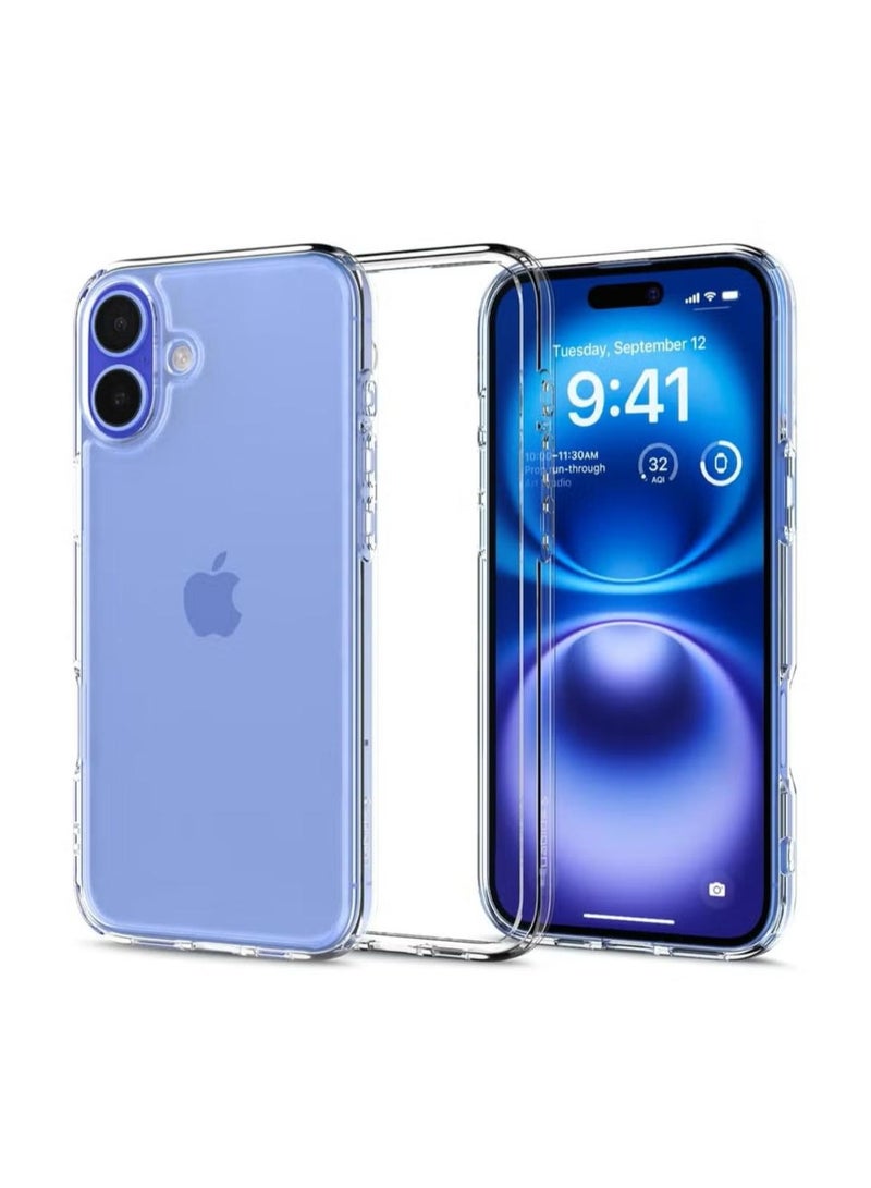 سبايجن غطاء حماية فائق الجودة لهاتف iPhone 16 (2024) - شفاف للغاية - Image 1