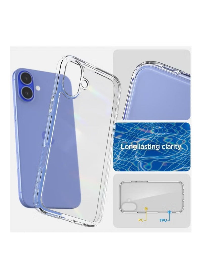 سبايجن غطاء حماية فائق الجودة لهاتف iPhone 16 (2024) - شفاف للغاية - Image 4