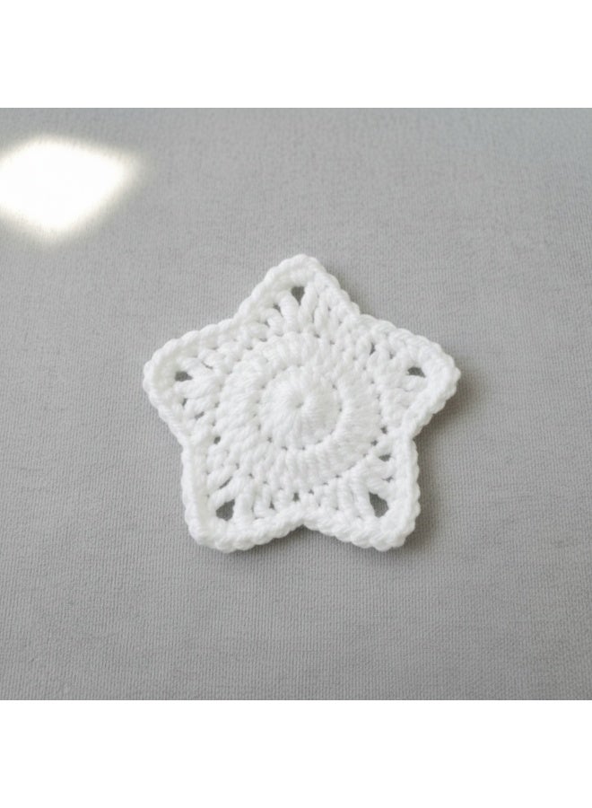 Handmade Crochet Coaster – Star Shape  Drink Coaster – Heat Resistant Coffee & Tea Coaster –  Boho Table Decor - Image 1