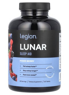 Legion Athletics Lunar Sleep Aid Mixed Berry 120 Tablets  - Image 1
