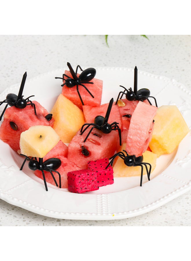 Hot Ant Moving Fruit Fork Creative Snack Fork Plastic Ant Party Fruit Cake Fork 12 Pack-Specifications:12 Pack Ant/opp Bag  - Image 4