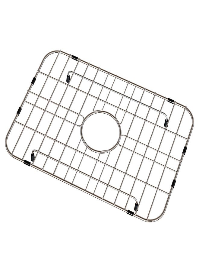 Frsmvati Sink Grid 18" X 12-1/2", Centered Drain with Corner Radius 1-1/2" Stainless Steel Material for Sink (18 X 12" Centered Drain) - Image 1
