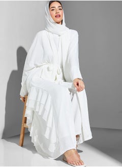 Ruffle Tie Detail Abaya