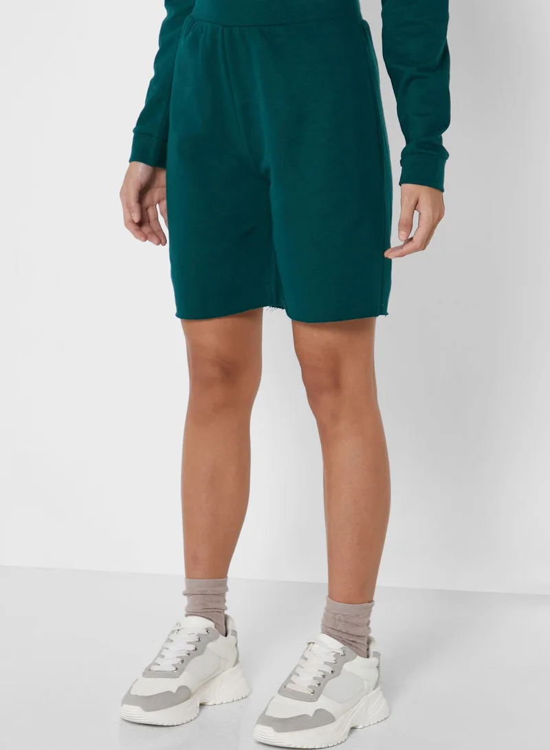 Ginger Basics Cropped Sweatshirt & Cycling Shorts Set