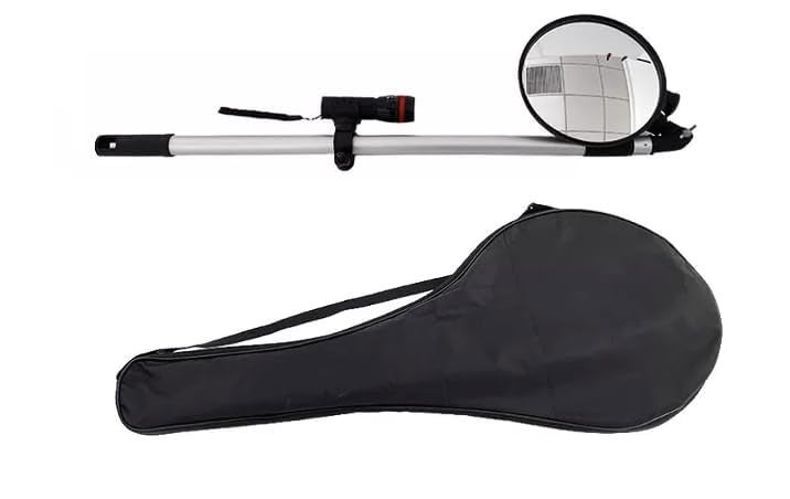 WYATT Under Vehicle Inspection Security Mirror With Stainless Steel Telescoping Rod With Caster Wheels polymer Lens - Image 4