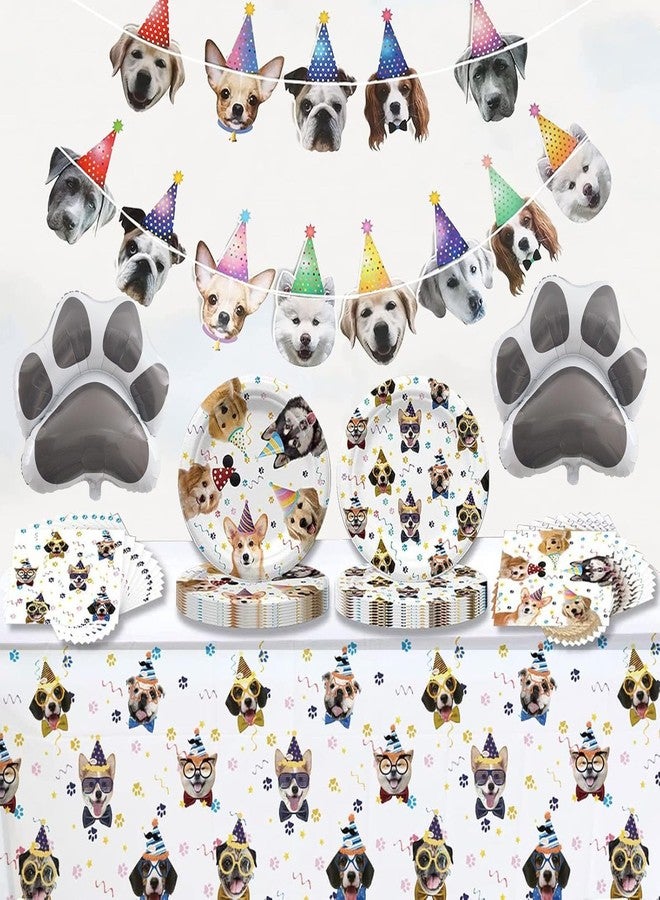 DYT 6 Pcs Dog Bone & Paw Print Foil Balloons, 30 Inch, White, Reusable, Pet Birthday Party Decoration Supplies - Image 4