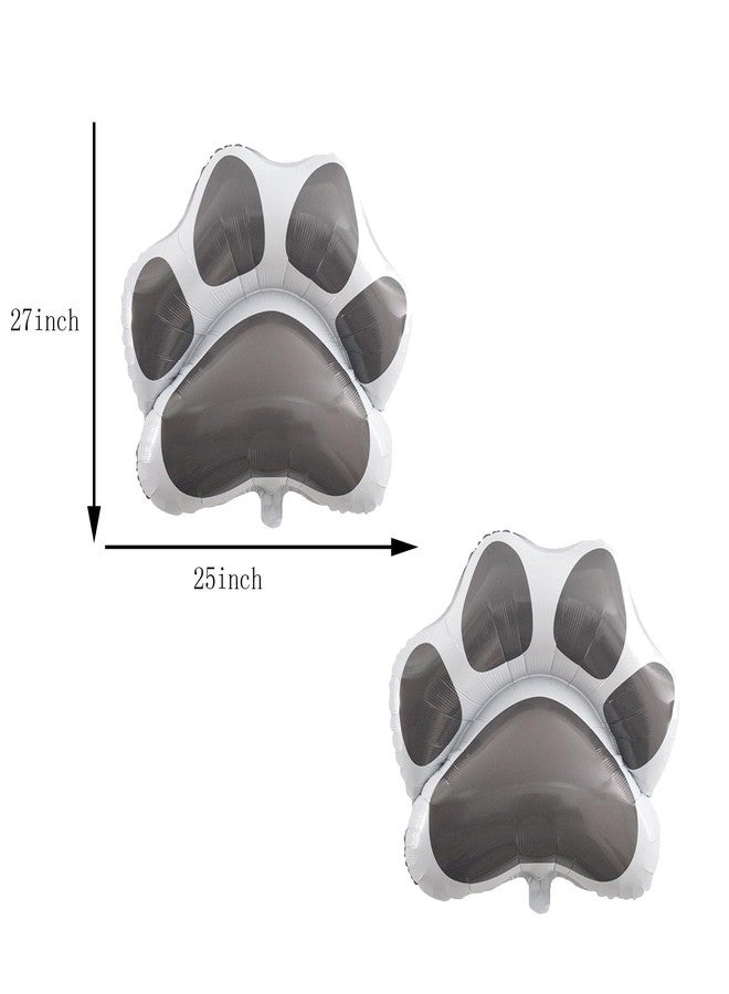 DYT 6 Pcs Dog Bone & Paw Print Foil Balloons, 30 Inch, White, Reusable, Pet Birthday Party Decoration Supplies - Image 3