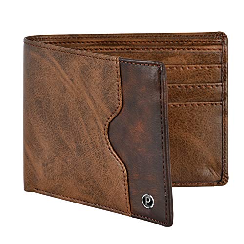 PIRASO Men's Artificial Leather Wallet (Brown) - Image 2