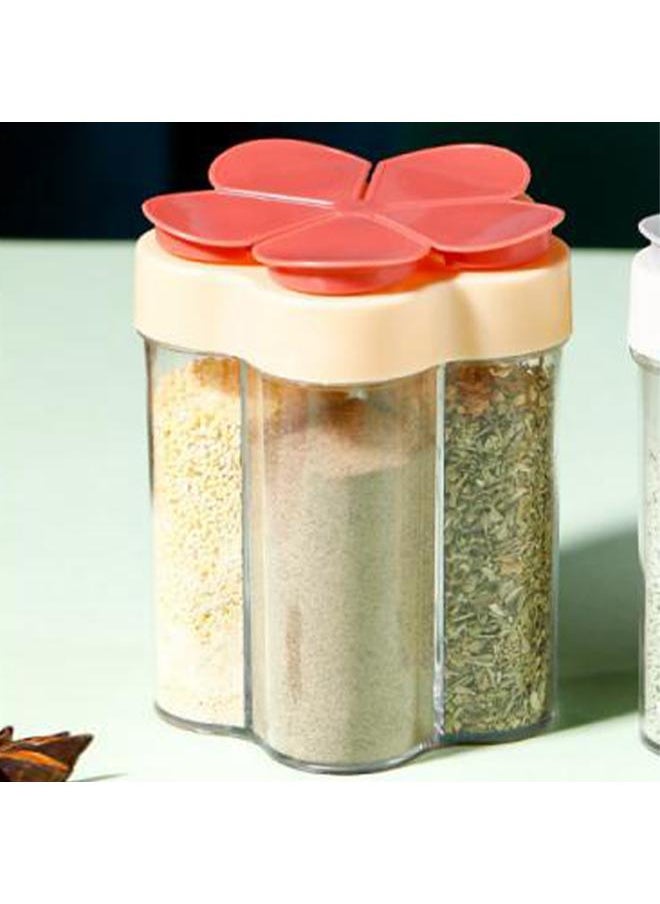 Thoraya 5 In 1 Travel Spice Containers Shaker Jars Clear Plastic Container Jars Airtight Cap for Kitchen Household Camping Red  - Image 5