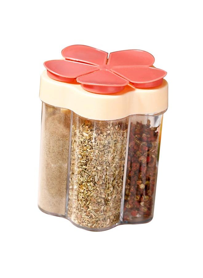 Thoraya 5 In 1 Travel Spice Containers Shaker Jars Clear Plastic Container Jars Airtight Cap for Kitchen Household Camping Red  - Image 4