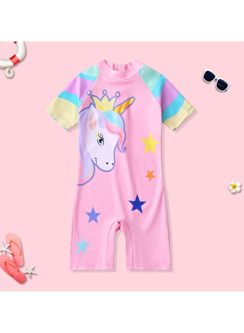 YD Long Sleeved Beach Sunscreen Children's One Piece Swimsuit - Image 2