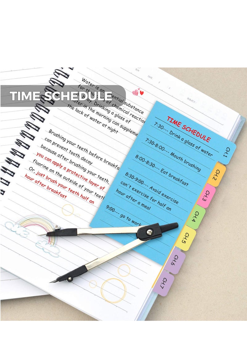 Chielor Chielor Sticky Notes Set, Divider Self-Stick Notes Pads Bundle with Bookmark Index for Planner Journaling Notebook Textbook Calendar, School Home Office Supplies  - Image 3