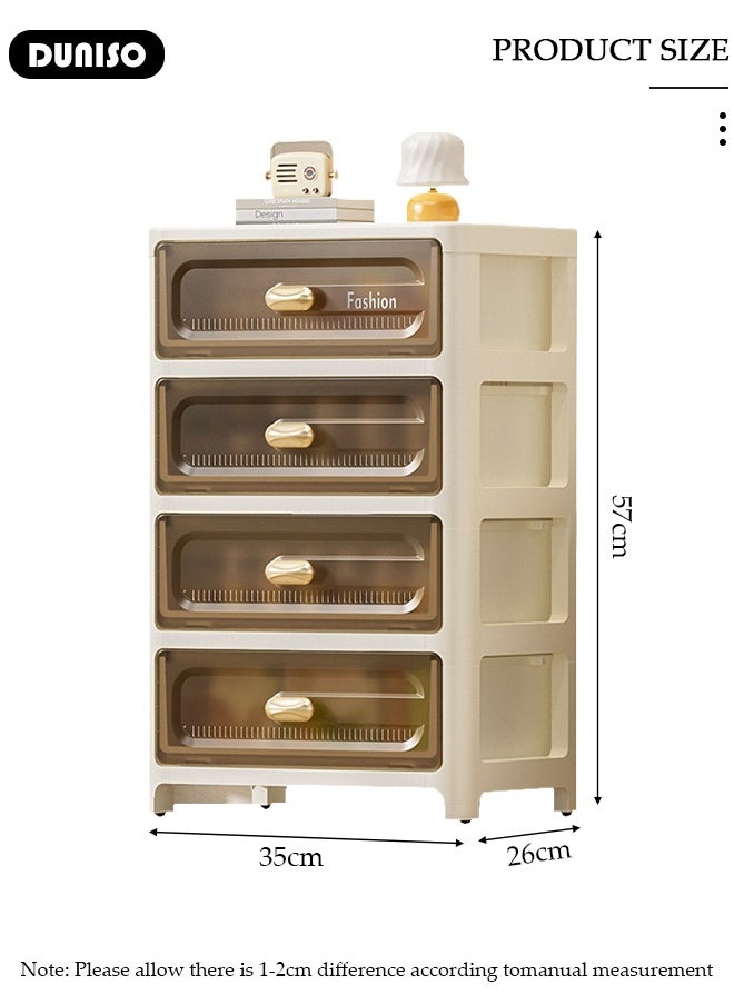DUNISO 4 Layer Drawer Storage Cabinet, Storage Organizer Drawer, Drawer Stackable Storage Bins, Closet Organizers and Storage Cabinet, Collapsible Storage Bins, Bedroom, Sitting Room, Bathroom, Living Room  - Image 4