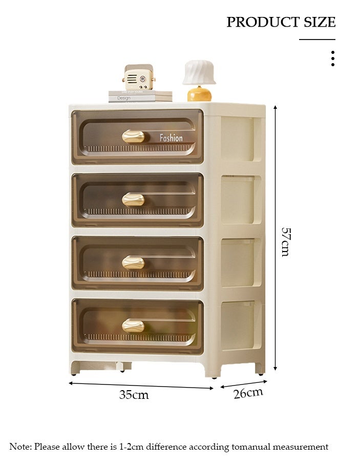 DUNISO 4 Layer Drawer Storage Cabinet, Storage Organizer Drawer, Drawer Stackable Storage Bins, Closet Organizers and Storage Cabinet, Collapsible Storage Bins, Bedroom, Sitting Room, Bathroom, Living Room - Image 2