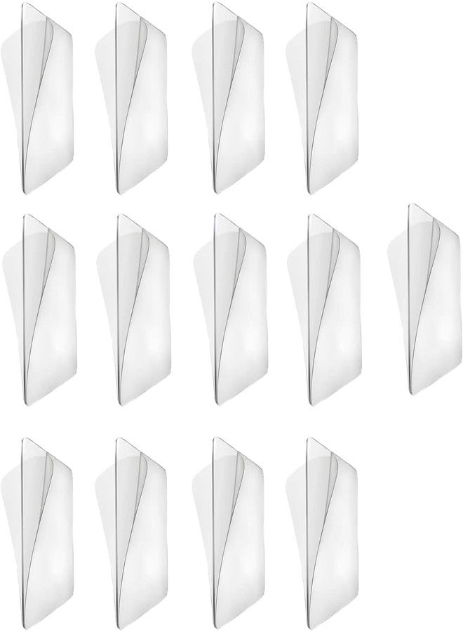 Cauaoa 10Pcs Transparent Wall Mounted Replacement Sticky Pads for Kitchen Bathroom Shower Caddy Organizer Rack Holder Nail Free Adhesive Hooks Bathroom Accessories (Double-Sided Sticker) - Image 1