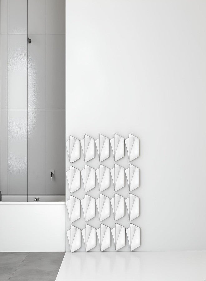 Cauaoa 10Pcs Transparent Wall Mounted Replacement Sticky Pads for Kitchen Bathroom Shower Caddy Organizer Rack Holder Nail Free Adhesive Hooks Bathroom Accessories (Double-Sided Sticker) - Image 5