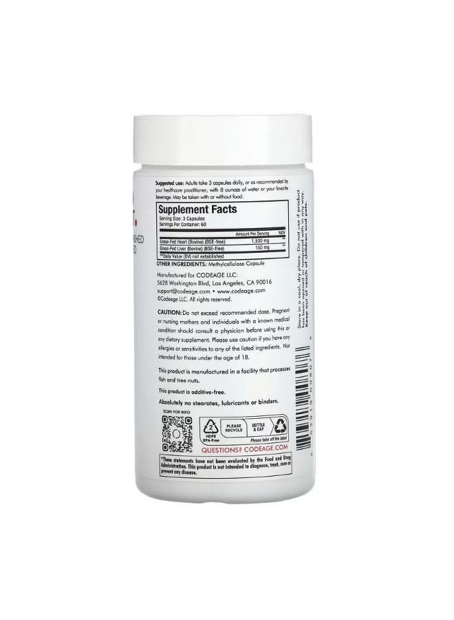 كوديدج GrassFed  Beef Heart Pasture Raised 180 Capsules - Image 2