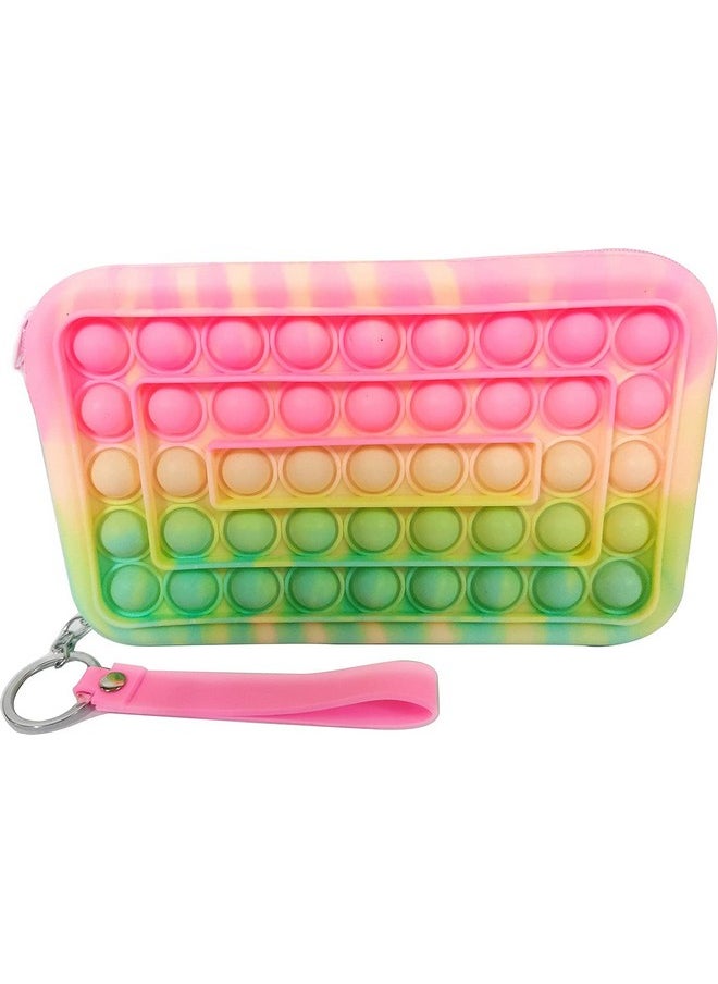 Smartcraft Smartcraft Multicolor Pop it Fidget Pencil Case, Large Capacity Sensory Pop Push 45 Bubble Stationery Storage Bag,Decompression Toy for Kids, Office Stationery Organizer (L 20x W 3 x H 11 cm)  - Image 1