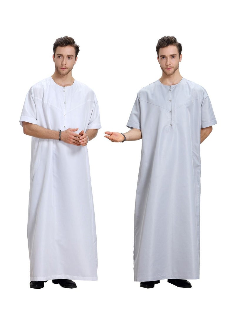 Loquat Muslim Arab Men Thobe Thawb Caftan - Image 4