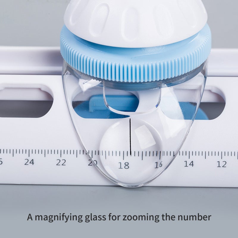 Circular Paper Cutter: White Premium Steel Sharp Blade, Adjustable Φ8~30cm Cutting Range - Durable Lightweight Plastic Scale With Magnifier, Rotary Paper Cutter for DIY Crafting, Office, Kindergarten, - Image 3