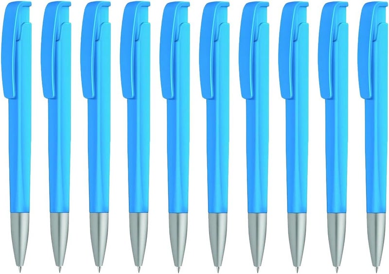 Light Blue Retractable Ballpoint Pen Set