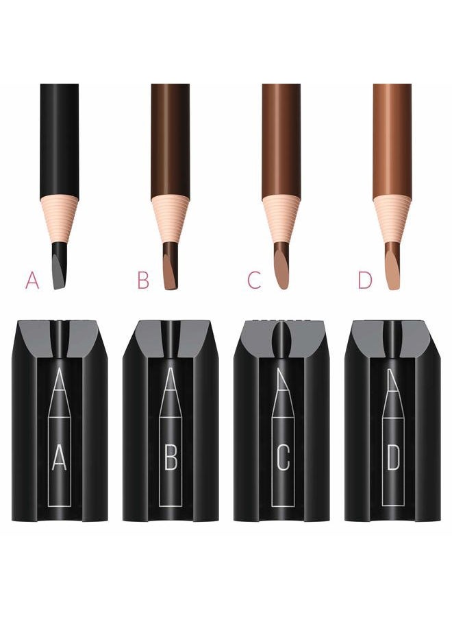 Stylia - 4-in-1 Plastic Duckbill-Shape Eyebrow Pencil Shaper - Eye Makeup Shaping Tool for Waterproof Peel Off Brow Pencils - Compact Cosmetic Shaper for Beginners & Professional - Image 1
