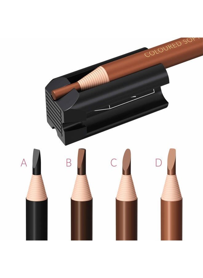 Stylia - 4-in-1 Plastic Duckbill-Shape Eyebrow Pencil Shaper - Eye Makeup Shaping Tool for Waterproof Peel Off Brow Pencils - Compact Cosmetic Shaper for Beginners & Professional - Image 1