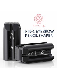 Stylia 4-in-1 Plastic Duckbill-Shape Eyebrow Pencil Shaper - Eye Makeup Shaping Tool for Waterproof Peel Off Brow Pencils - Compact Cosmetic Shaper for Beginners & Professional  - Image 3