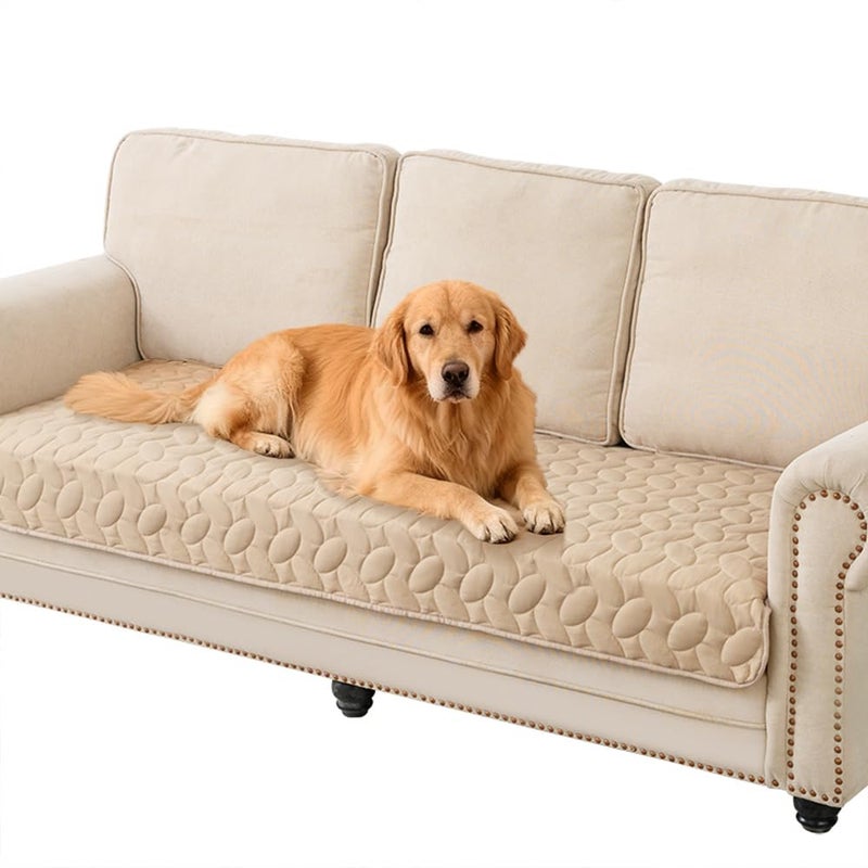 Ameritex Pet Bed Cover Dog Bed Blanket for Sofa and Furniture Waterproof New Pattern Design (30x70 Inch, Beige) - Image 1