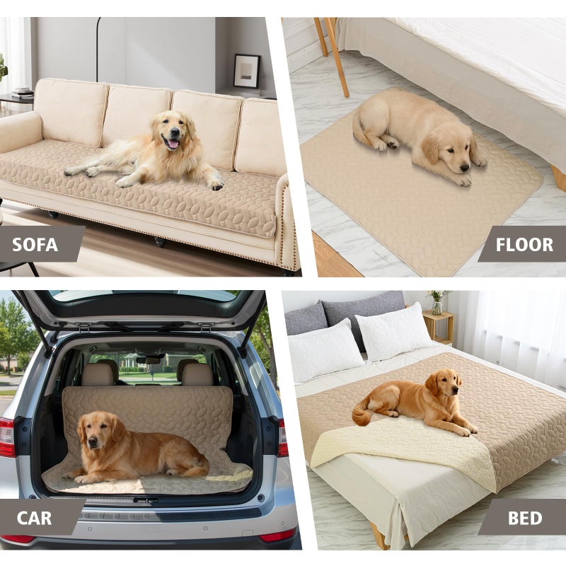 Ameritex Pet Bed Cover Dog Bed Blanket for Sofa and Furniture Waterproof New Pattern Design (30x70 Inch, Beige) - Image 3
