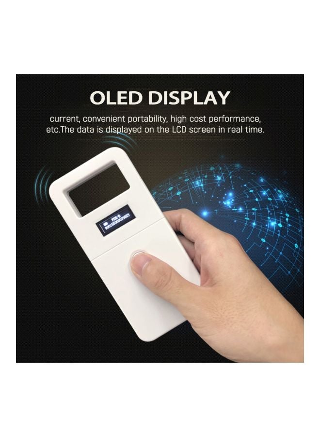 NIBEMINENT Digital Handheld Pet ID Chip Scanner White 17.50x3x17cm - Image 3