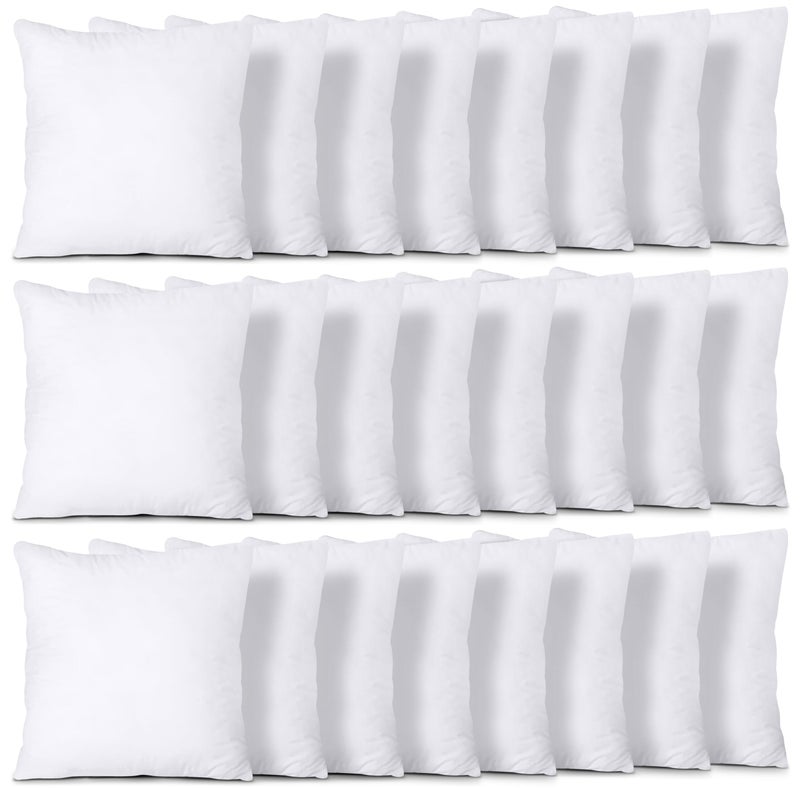 Utopia Bedding Utopia Bedding Throw Pillows Set of 24 White 18 x 18 Inches Pillows for Sofa Bed and Couch Decorative Stuffer Pillow 