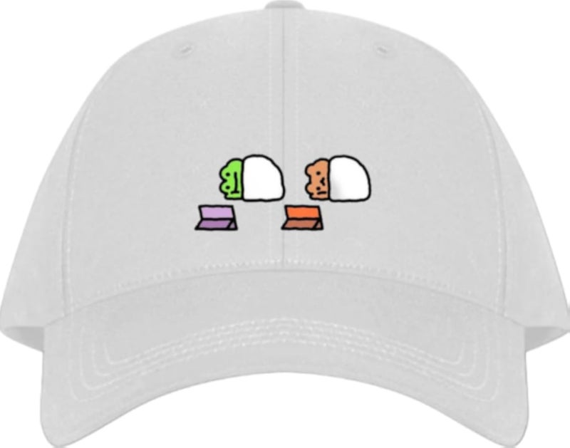 Frog Plain unisex baseball cap White 20