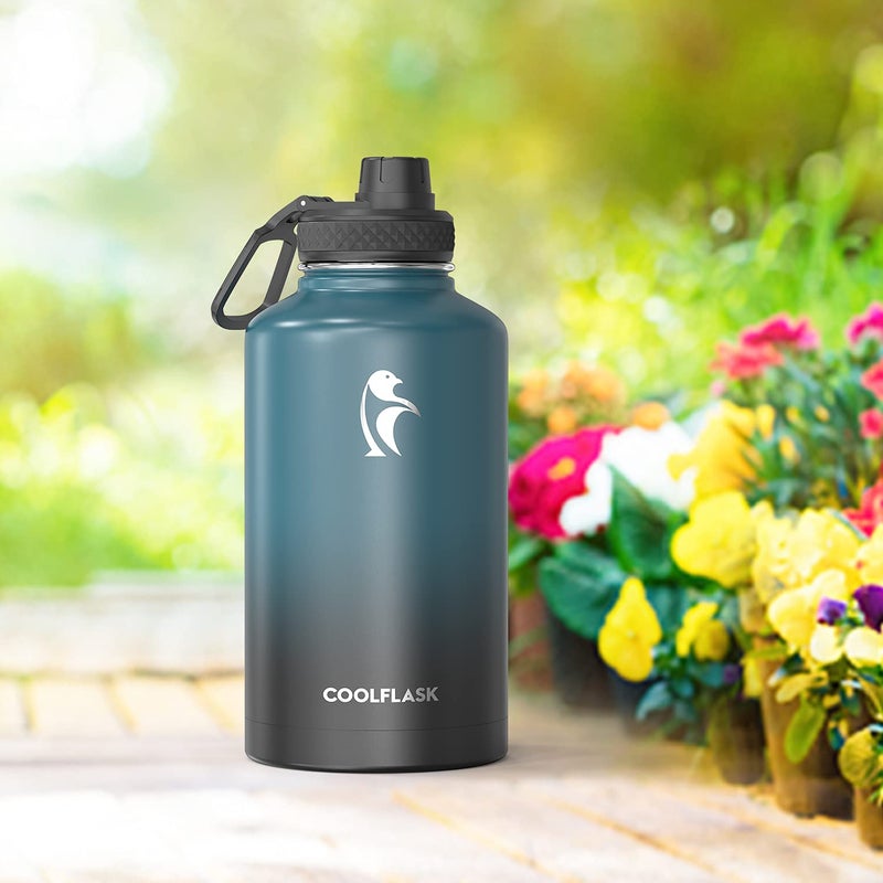 Coolflask Spout Lid Replacement for 40oz, 64oz, 87oz & 128oz Coolflask Water Bottles, Replacement Twist Lid of 2.22” Diameter, Accessories Flip lid with Big Wide Handle, Easy to Carry, Leak- Proof BPA-Free  - Image 5