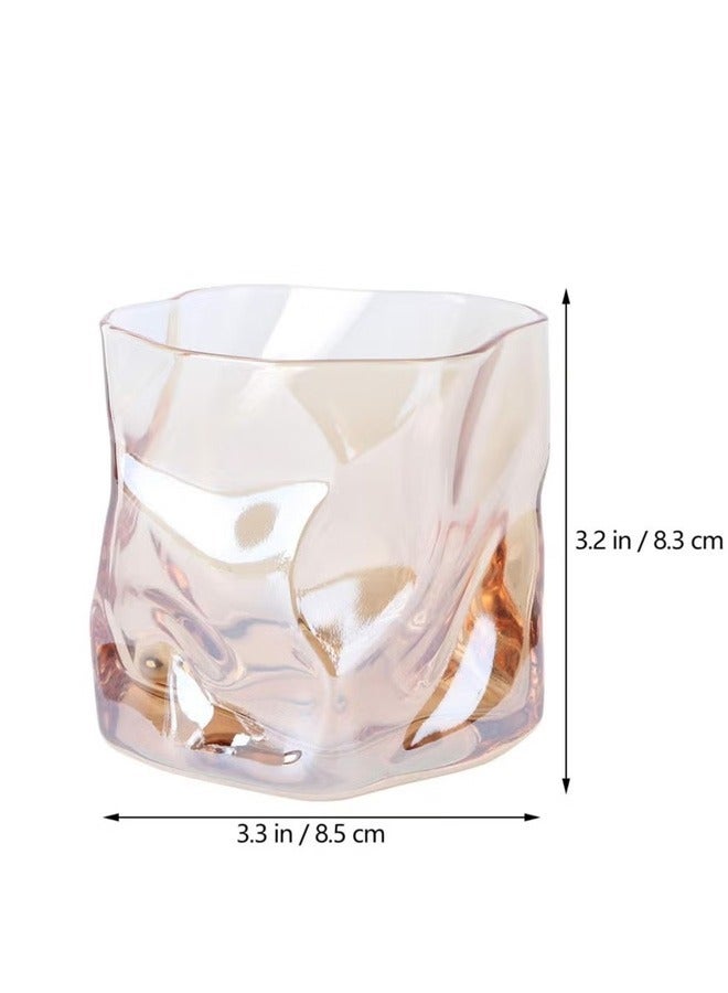 Beauenty 2Pcs Drinking Glasses , Kitchen Water Glasses Cup, Elegant Drinkware Glasses, Bar Tumbler Glassware  for Beer, Juice, Cocktail, Whiskey, Milk (Amber)  - Image 2