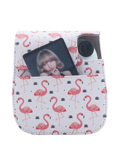 O Ozone Case for Fujifilm Instax Mini 11/12 Case PU Leather Instant Camera Cover with Adjustable Strap - Flamingo White  - Image 3