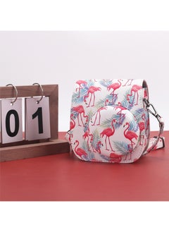 O Ozone Case for Fujifilm Instax Mini 11/12 Case PU Leather Instant Camera Cover with Adjustable Strap - Flamingo White  - Image 2