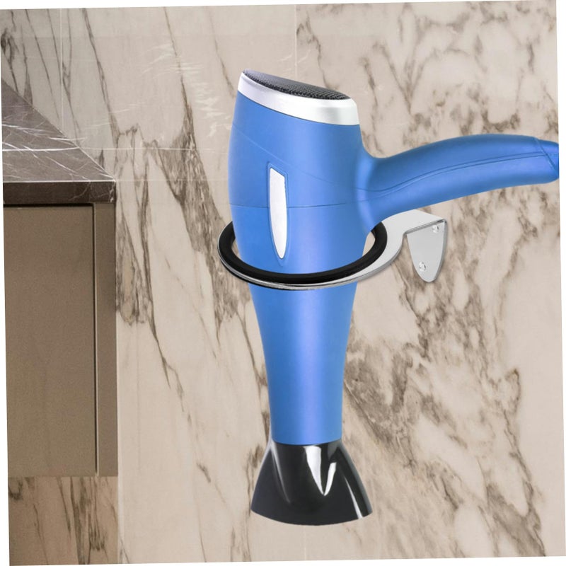 Wall Mount Hair Dryer Holder Easy Installation Space Saving Bathroom Organizer - Image 5