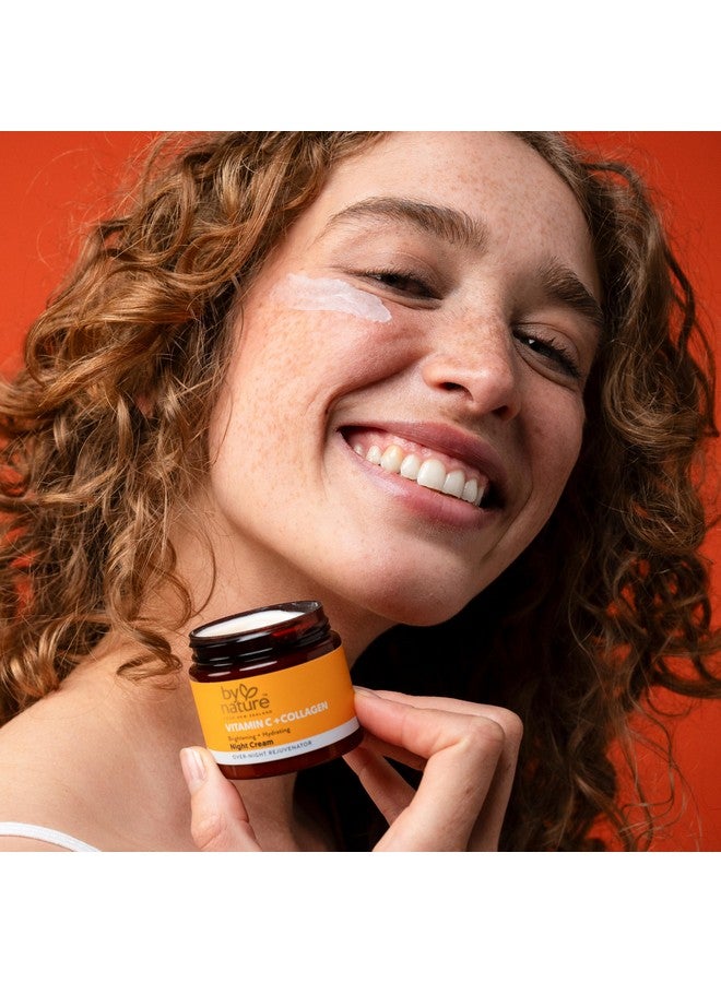 باي نيتشر كريم ليلي مرطب ومفتح للبشرة يحتوي على فيتامين سي والكولاجين - Image 2
