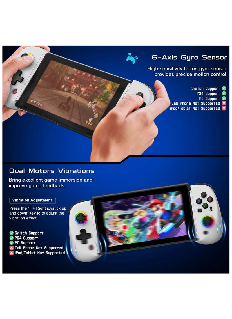 D8 Mobile Gaming Controller for iPhone/iPad/Tablet, Android Wireless Controller with Hall Effects Joysticks, Support PC/Switch, Play Cloud Games/PS Remote Play/COD/Genshin Impact & More - White  - Image 5