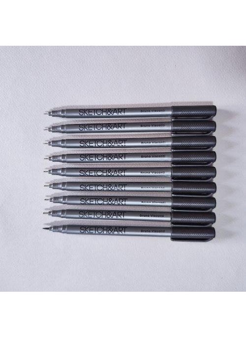 Bruno Visconti Sketch Art Professional 9-Piece Fineliners Black 36-0033  - Image 3