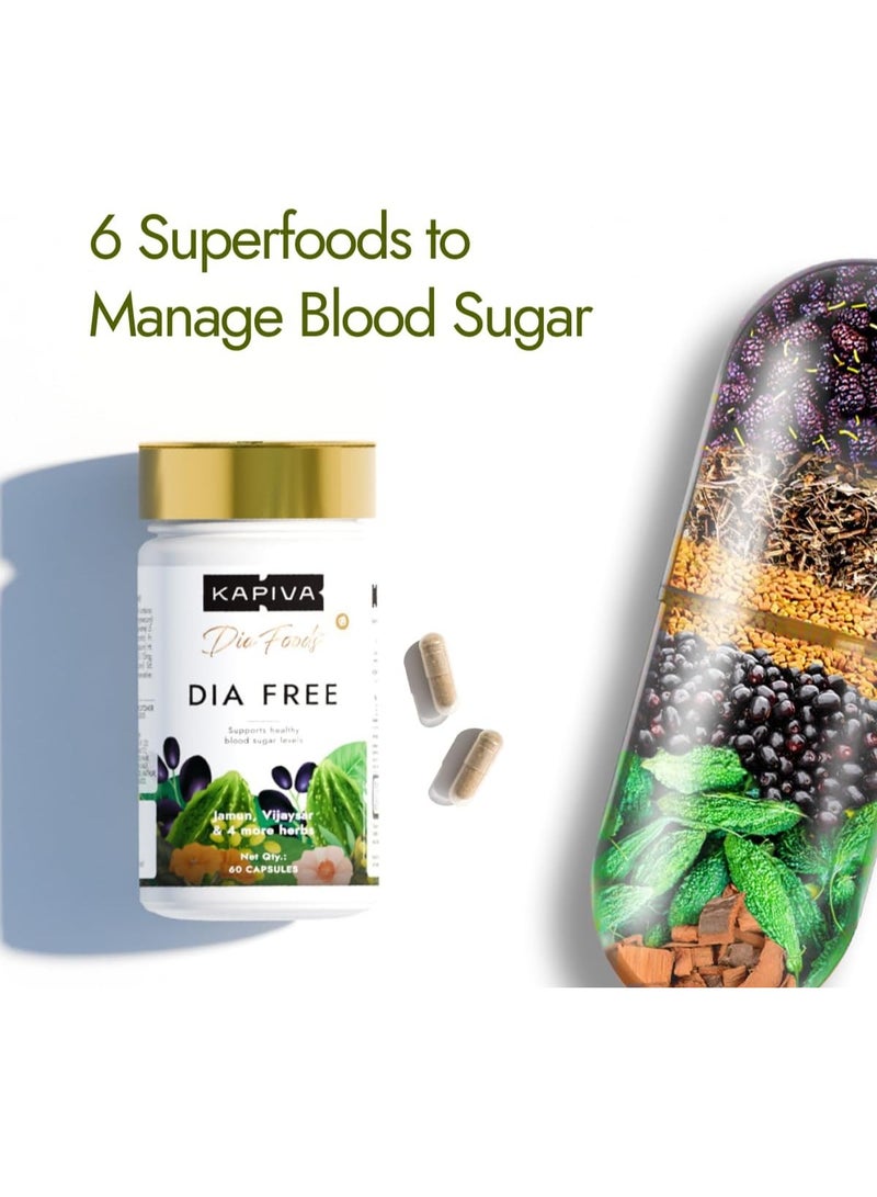 Kapiva Dia Free Capsules, 60 Capsules - Image 2