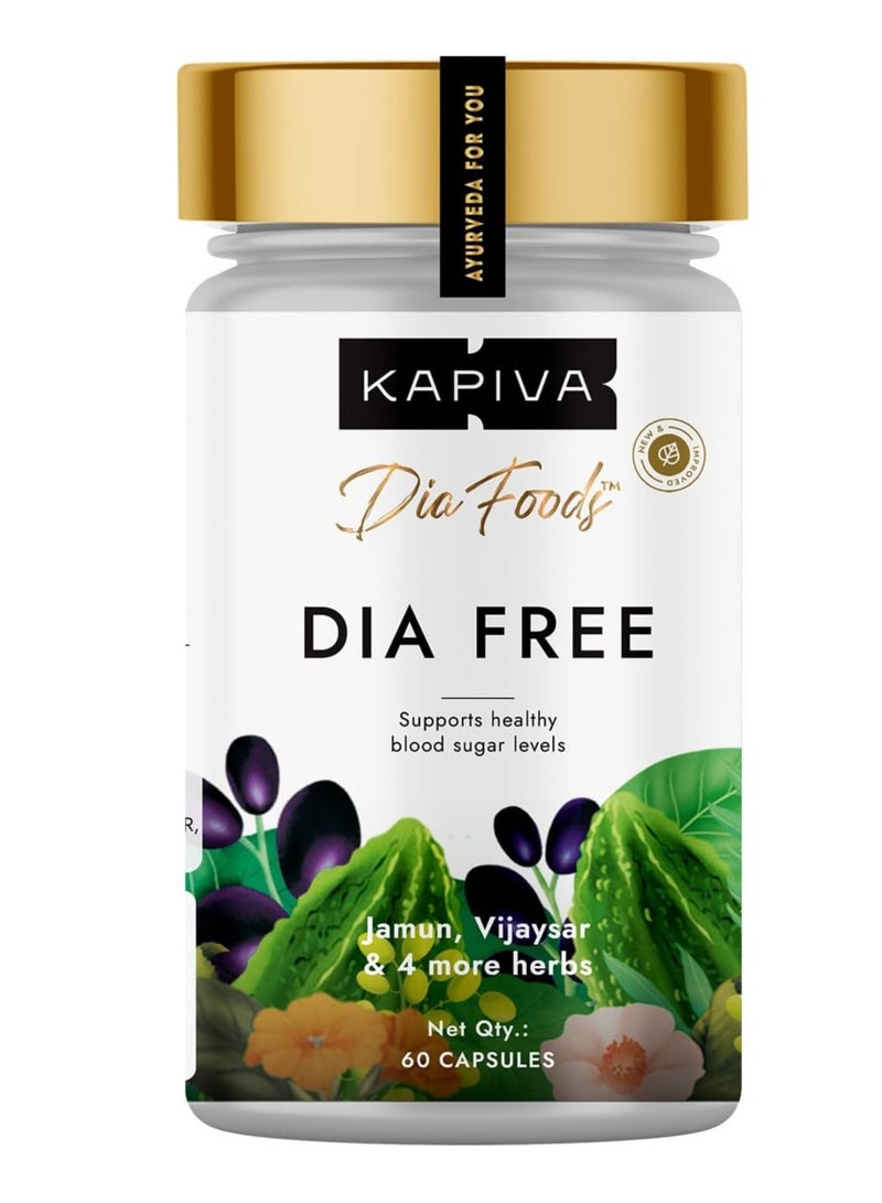 Kapiva Dia Free Capsules, 60 Capsules - Image 1