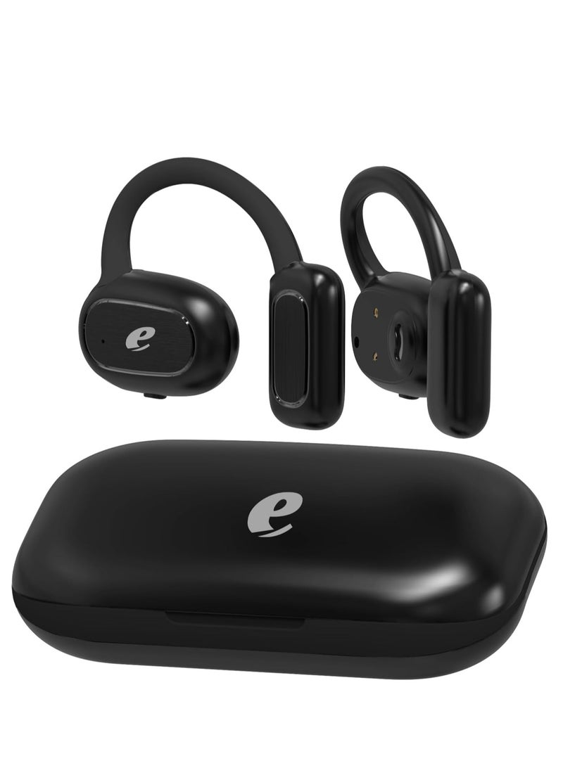 أيسر AHR140 Wireless Bluetooth Sports Headphones, Open-Ear Air Conduction Tech for Sports, 24hrs Playtime, Type-C Charging, 14.2mm Driver, HD Voice, Ultra Comfortable Fit, Light-Weight Earphones,  Long Battery Life With type C Charging cabel Black - Image 1