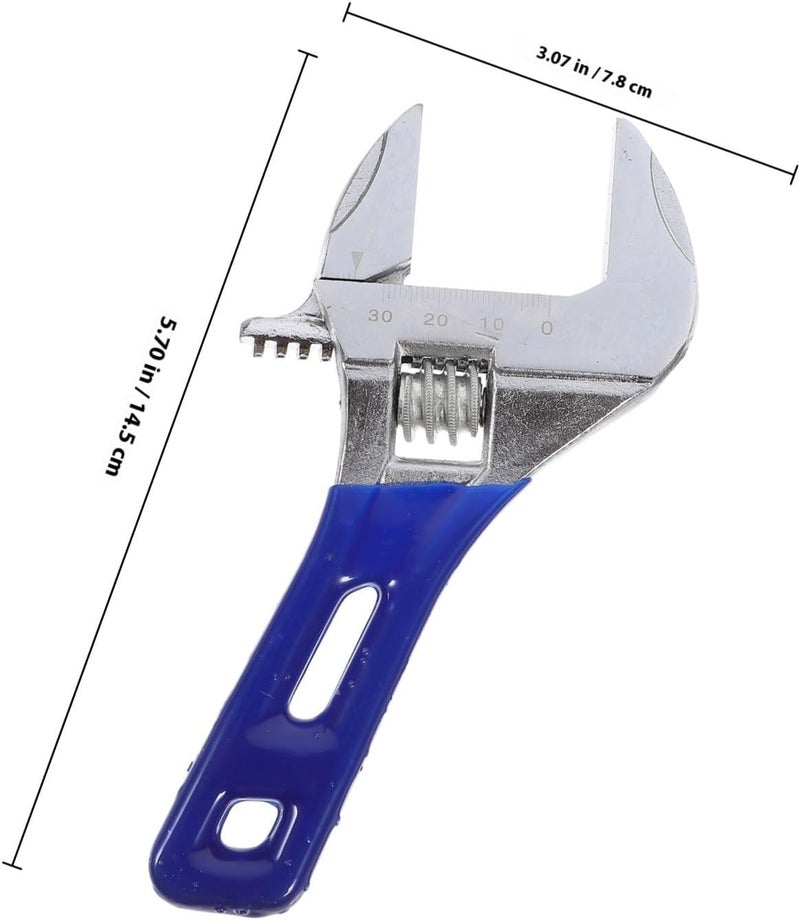 Large Opening Adjustable Plumbing Wrench Multifunctional Bathroom Sink Faucet Tool Industrial Grade 6-inch Hand Tool for Tight Spaces and Pipe Fittings - Image 2
