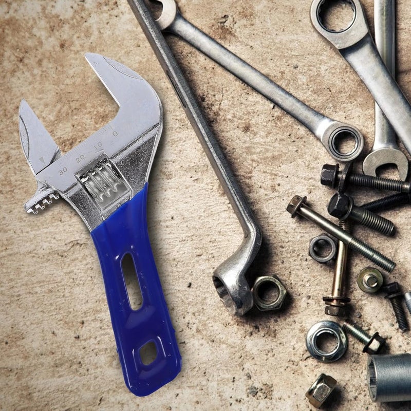 Large Opening Adjustable Plumbing Wrench Multifunctional Bathroom Sink Faucet Tool Industrial Grade 6-inch Hand Tool for Tight Spaces and Pipe Fittings - Image 4