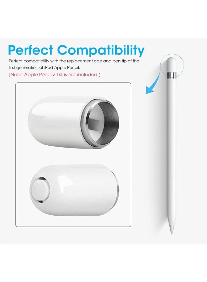 FIRST PRO Replacement Cap, Charging Adapter and Pencil Tips Compatible with Apple Pencil 1st Generation Accessory Kit for iPad Writing, Drawing and Note Taking 4 Piece Set - Image 5