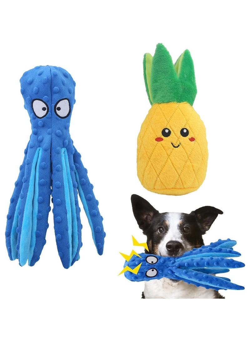 2 Pack Squeaky Dog Toy, No Stuffing, Interactive Dog Toy, Indestructible Chew Toys for Puppies, Teeth, Small, Medium and Large Dogs - Image 1